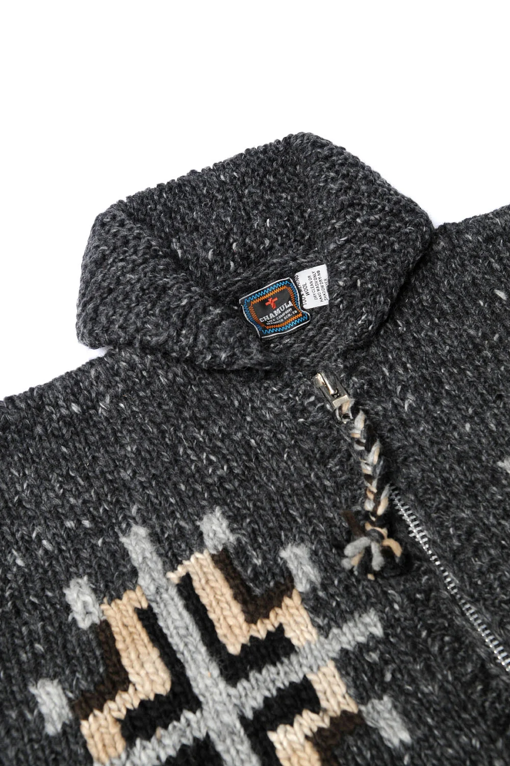 Chimayo Set-in Zipper Cardigan - Ox Grey — CHAMULA